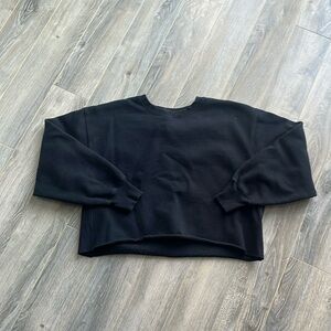 TNA Black Perfectly Oversized Cropped Sweater